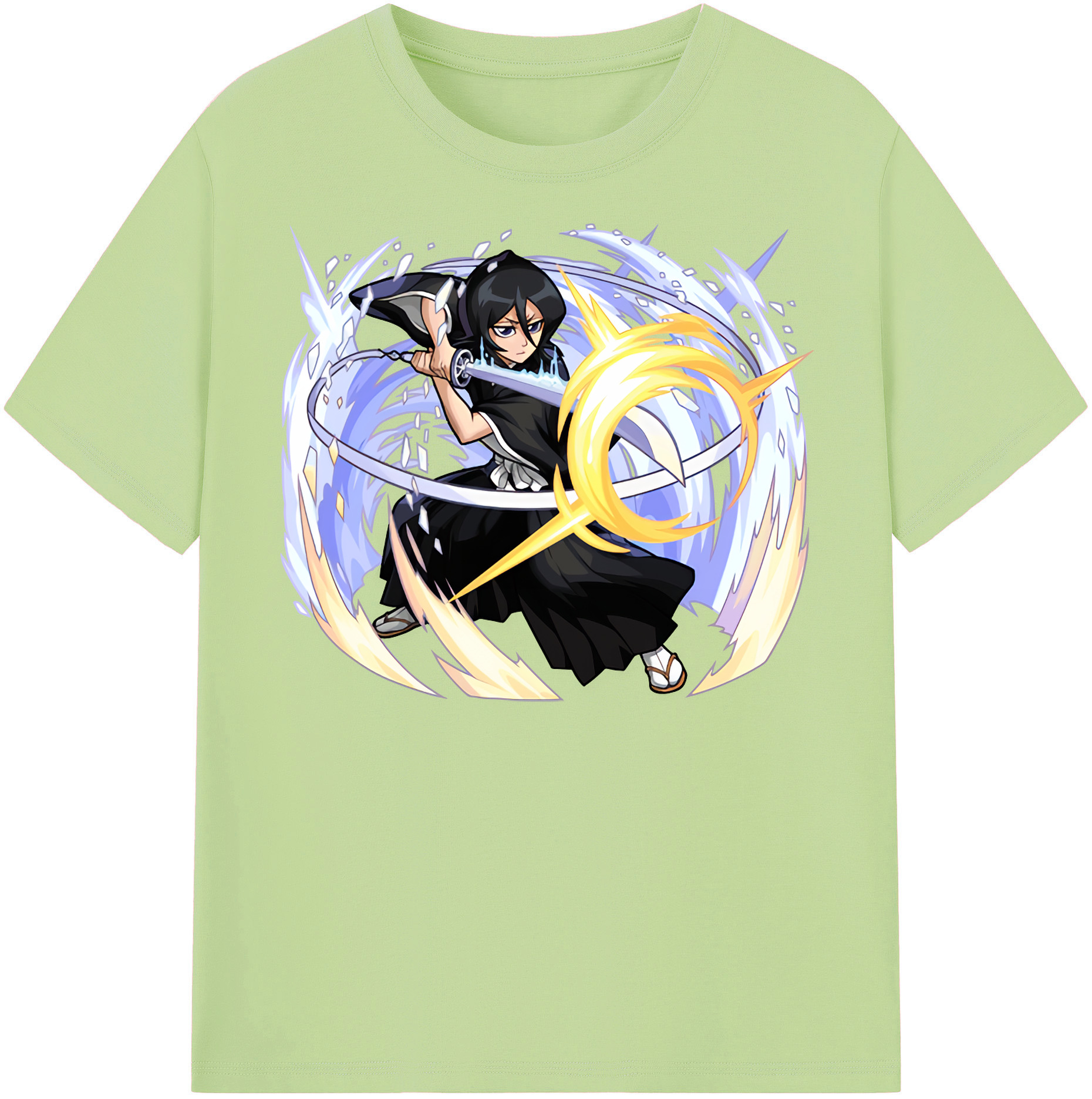 （画像用） ブリーチ 朽木ルキア BLEACH Kuchiki Rukia 綿100％半袖Tシャツ（フロントプリント）